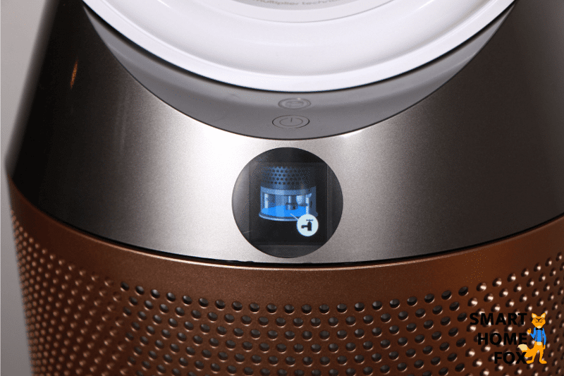 На дисплее очистителя воздуха Dyson Humidify+Cool Formaldehyde PH04 отображается пустой резервуар для воды.